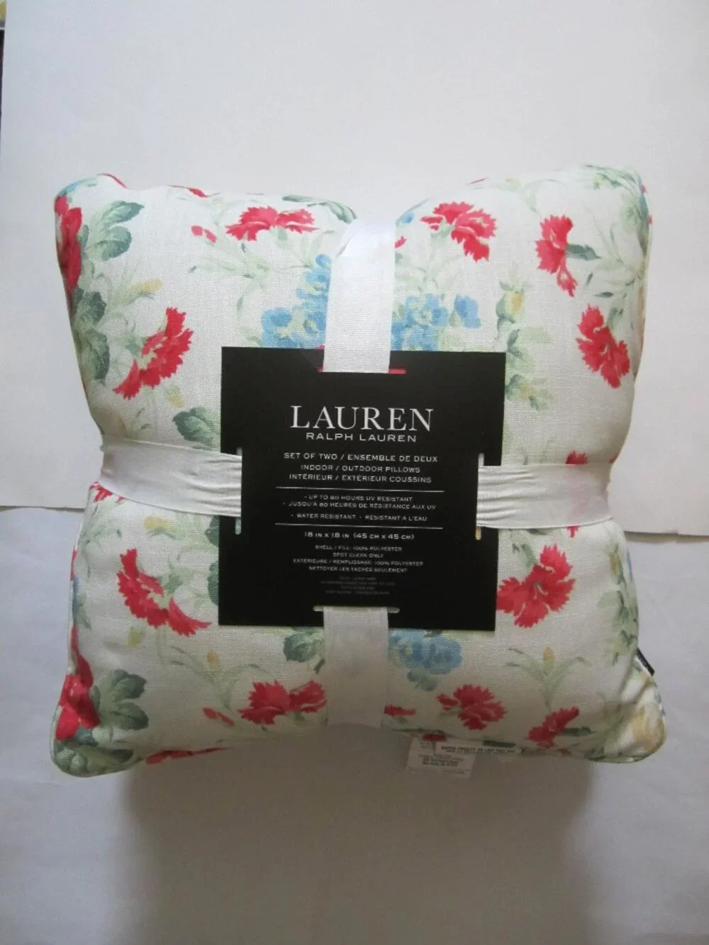 Lauren Ralph Lauren Floral Flowers Set of 2 Indoor/Outdoor Pillow Cushion Home